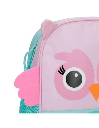 MOCHILA ADAP. 28CM. C/CARRO. ROLL ROAD HAPPY PETS OWL